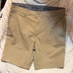 Hogan Men's Beige Flat Front Shorts